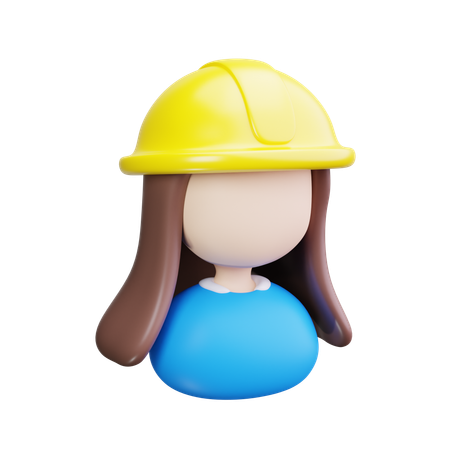 Femme ingénieur  3D Icon