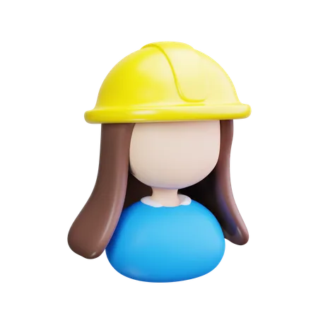 Femme ingénieur  3D Icon