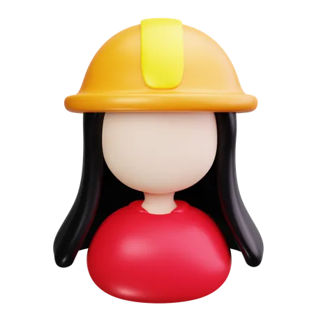 Femme ingénieur  3D Icon