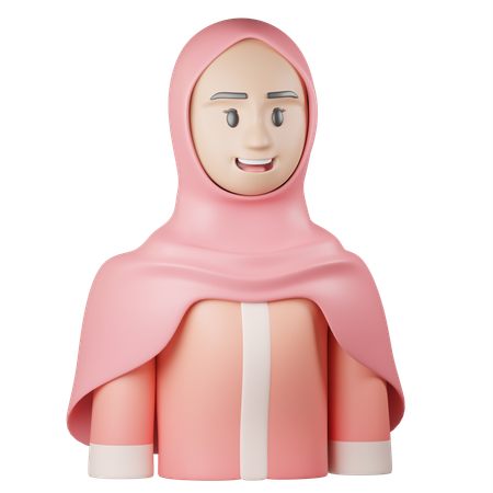 Hijab femme islamique  3D Icon