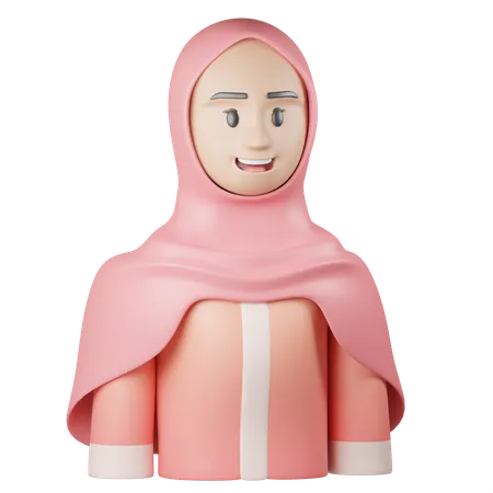 Hijab femme islamique  3D Icon