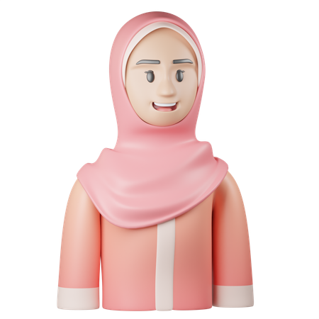 Hijab femme islamique  3D Icon