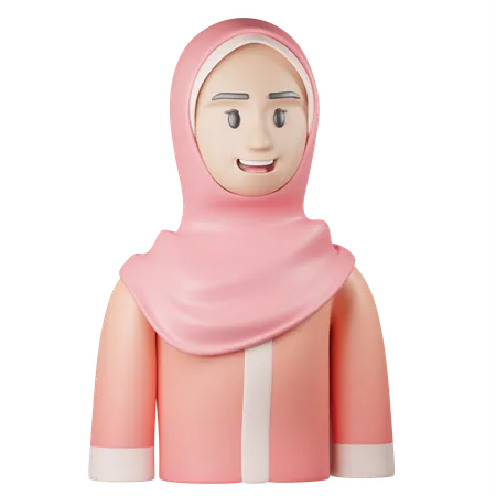 Hijab femme islamique  3D Icon