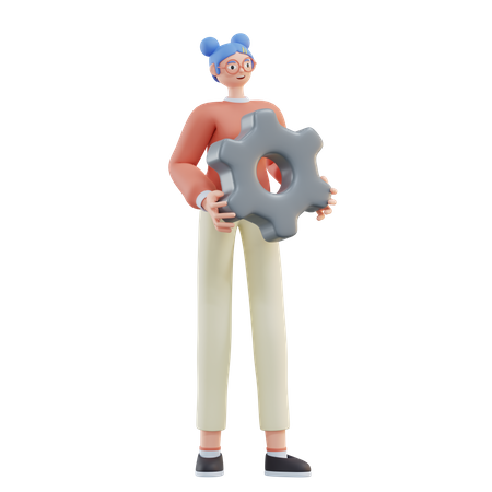 Femme gestionnaire  3D Illustration