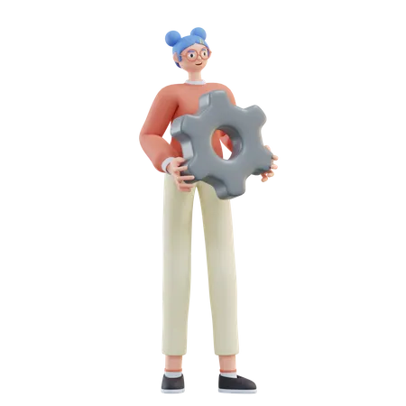 Femme gestionnaire  3D Illustration