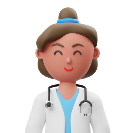 Une femme docteur  3D Illustration