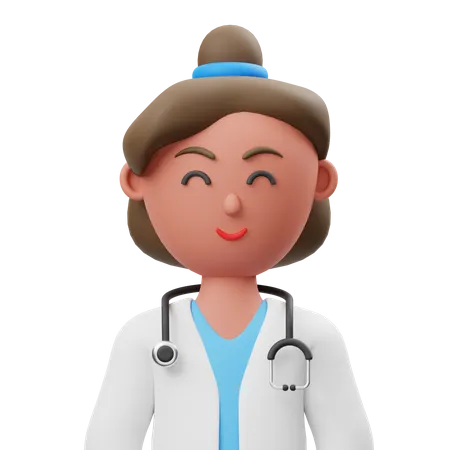 Une femme docteur  3D Illustration