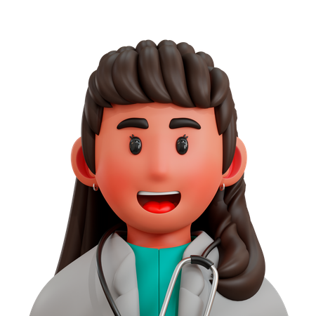 Une femme docteur  3D Illustration