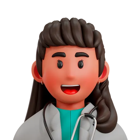 Une femme docteur  3D Illustration