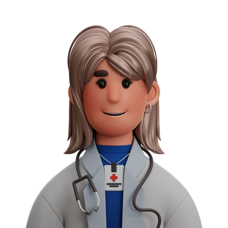 Femme médecin  3D Icon
