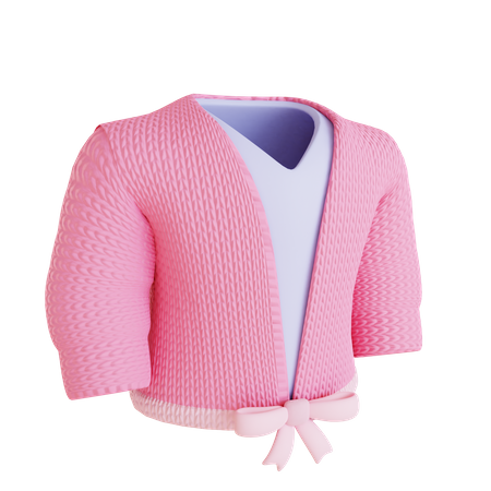 Femme mignon cardigan  3D Icon