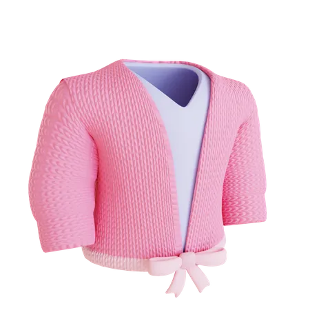 Femme mignon cardigan  3D Icon