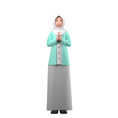 Femme musulmane  3D Illustration