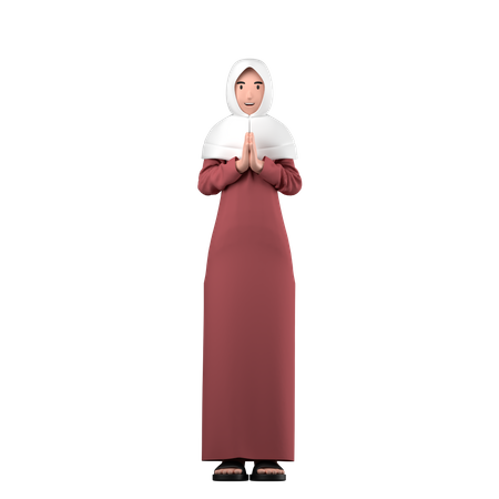 Femme musulmane  3D Illustration