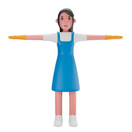 Femme nettoyante  3D Icon