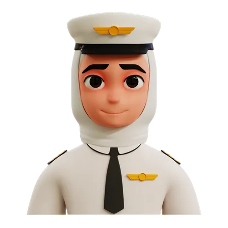 Femme pilote  3D Icon