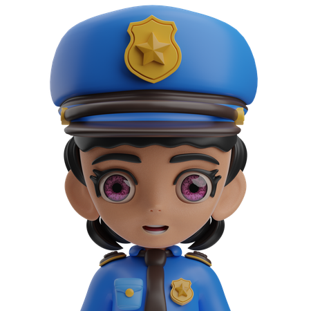 Femme policière  3D Icon