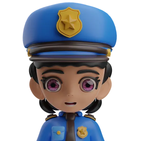 Femme policière  3D Icon