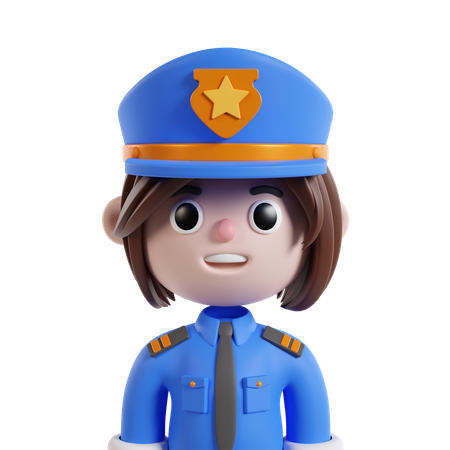 Femme policière  3D Icon