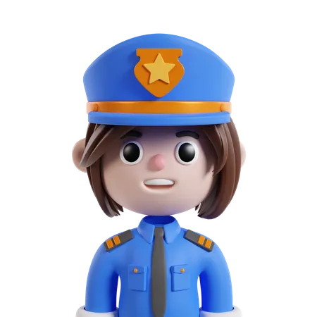 Femme policière  3D Icon