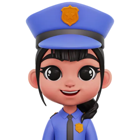 Femme policière  3D Icon