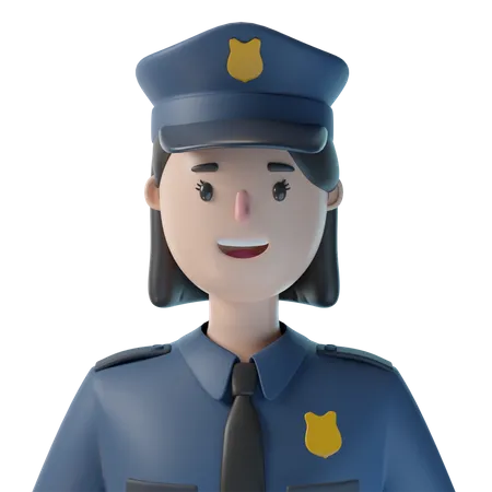 Femme policière  3D Illustration