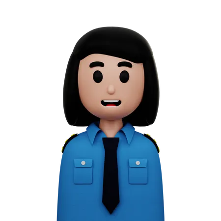 Femme policière  3D Icon