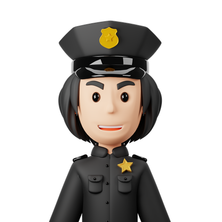 Femme policière  3D Icon