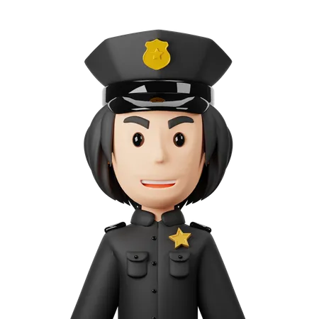 Femme policière  3D Icon