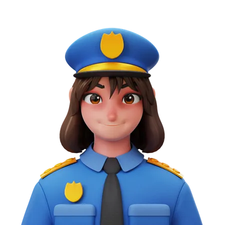 Femme policière  3D Illustration