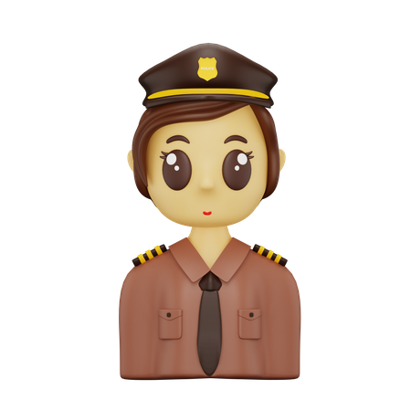 Femme policière  3D Icon