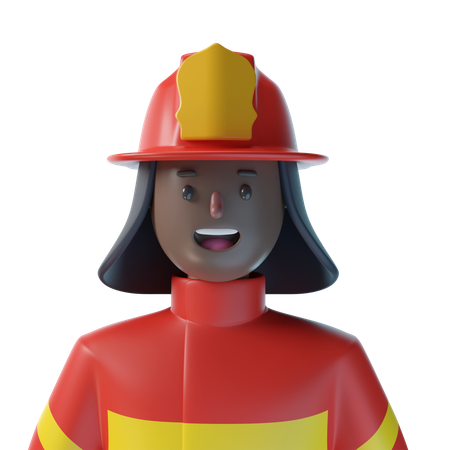 Femme pompier  3D Icon