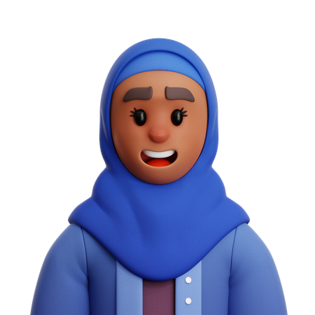 Femme portant le hijab  3D Icon