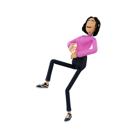 Femme qui rit  3D Icon