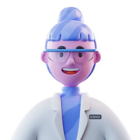 Femme scientifique  3D Icon