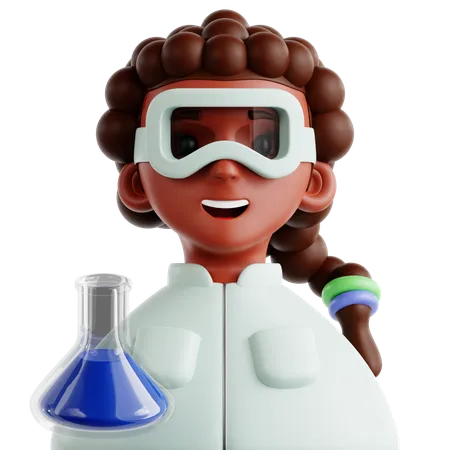 Femme scientifique  3D Icon