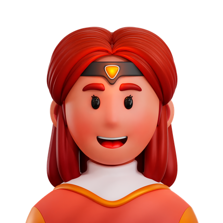 Super-héros féminin  3D Icon