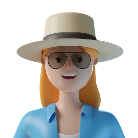 Touriste féminine  3D Icon