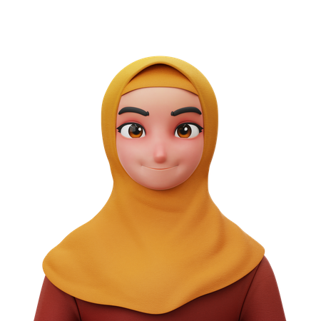 Femmes avec hijab  3D Illustration