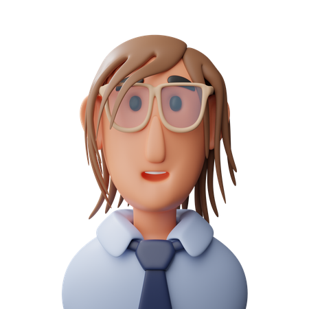 Avatar de femmes avec des lunettes  3D Icon