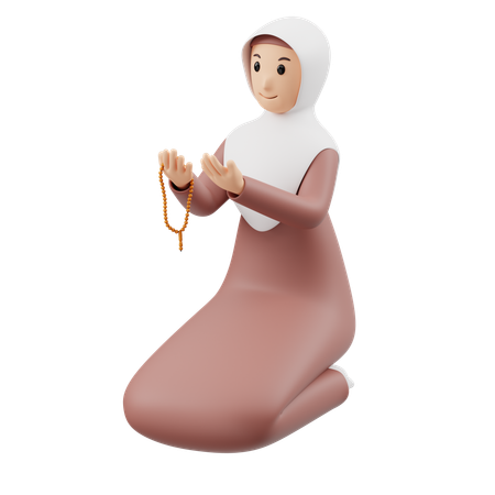 Femmes musulmanes Zhikir  3D Illustration