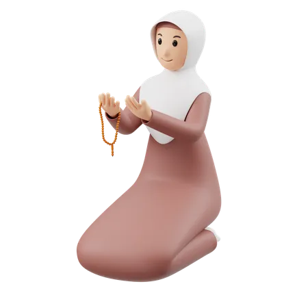 Femmes musulmanes Zhikir  3D Illustration