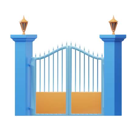 Fence and Gate  3D Icon