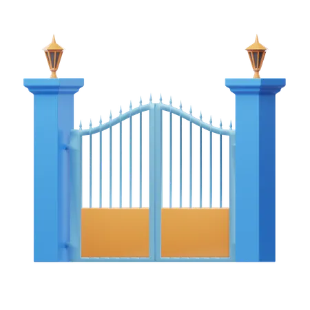 Fence and Gate  3D Icon