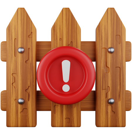 Fence Error  3D Icon