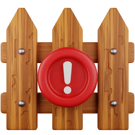 Fence Error  3D Icon