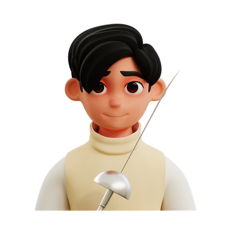 Fencer Player  3D Icon