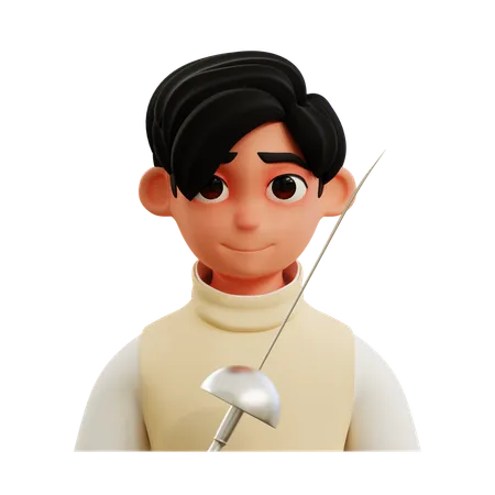 Fencer Player  3D Icon