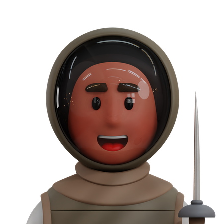 Fencer Player 3D Icon