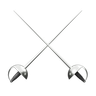 fencing player 3d logo
